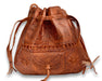 Moroccan Leather Bucket Bag – Chestnut Brown