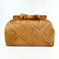 Vintage Moroccan Tooled Leather Bag