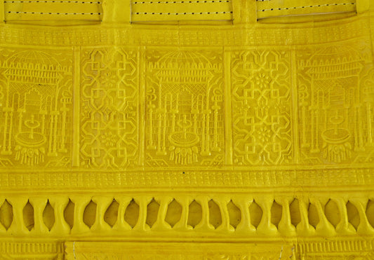 Handmade Yellow Leather Shoulder Bag